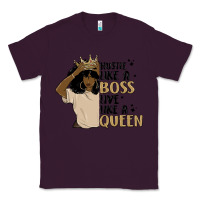 Plum hustle like a boss live like a queen Classic Tee - MaliasSmallBusiness