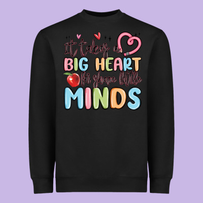 It Takes A Big Heart For Shape Little Minds Heavyweight Sweatshirt Designed By Maliassmallbusiness