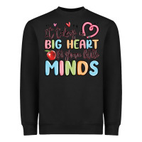 Black it takes a big heart for shape little minds Heavyweight Sweatshirt - MaliasSmallBusiness