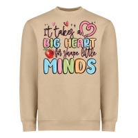 Mushroom it takes a big heart for shape little minds Heavyweight Sweatshirt - MaliasSmallBusiness