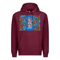Burgundy American mom Premium Hoodie - TumblerDesignByShophia
