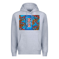 Heather Grey American mom Premium Hoodie - TumblerDesignByShophia