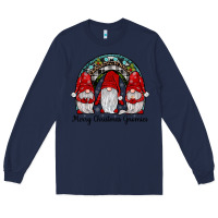 Navy merry Christmas Gnomes Rainbow Long Sleeve Tee - JahusDesignShop