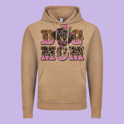 Dog Mom Dachshund Vintage Hoodie Designed By Barkaloodesign