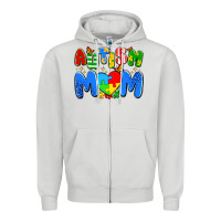 Dove Grey autism mom Zipper Hoodie - Artiststas