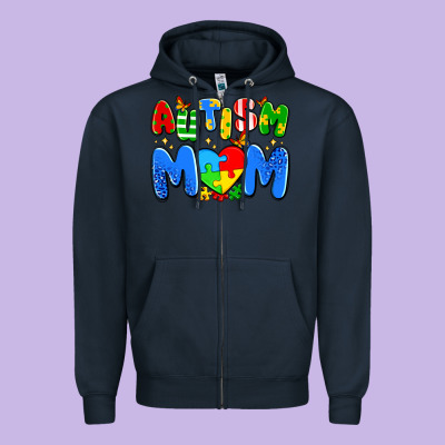 Autism Mom Zipper Hoodie Designed By Artiststas