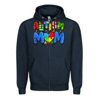 Navy autism mom Zipper Hoodie - Artiststas