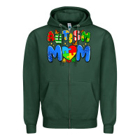 Sports Green autism mom Zipper Hoodie - Artiststas