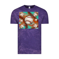 Cloud Purple baseball turquoise serape glitter tumbler Vintage Tee - Jasminsmagicworld