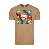 Vintage Coffee baseball turquoise serape glitter tumbler Vintage Tee - Jasminsmagicworld