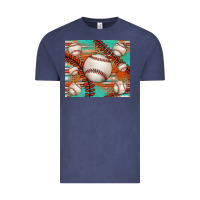 Vintage Denim baseball turquoise serape glitter tumbler Vintage Tee - Jasminsmagicworld