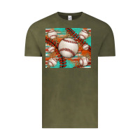 Vintage Olive baseball turquoise serape glitter tumbler Vintage Tee - Jasminsmagicworld