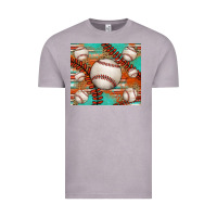 Vintage Zinc baseball turquoise serape glitter tumbler Vintage Tee - Jasminsmagicworld