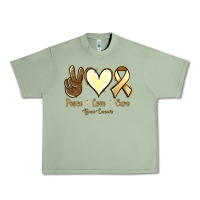 Oil Green Peace Love Cure Bone Cancer Urban Heavy Tee - Jasminsmagicworld