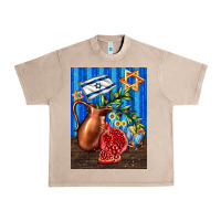 French Oak hanukkah table with oil pitcher Urban Heavy Tee - AdoDesignShop
