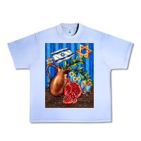 Grape Ice hanukkah table with oil pitcher Urban Heavy Tee - AdoDesignShop