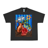 Pigment Black hanukkah table with oil pitcher Urban Heavy Tee - AdoDesignShop