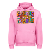 Fuchsia Pink Gobble Till You Wobble Urban Hoodie - FaDigitalArtStudio