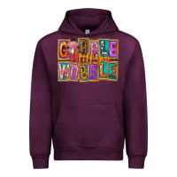 Mauve Wine Gobble Till You Wobble Urban Hoodie - FaDigitalArtStudio