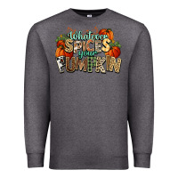 Charcoal Heather Whatever spices your pumpkin Fall Premium Sweatshirt - NancyCooperArtShop