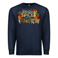 Navy Whatever spices your pumpkin Fall Premium Sweatshirt - NancyCooperArtShop