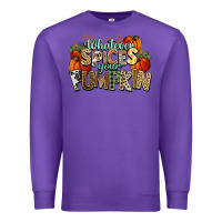 Purple Whatever spices your pumpkin Fall Premium Sweatshirt - NancyCooperArtShop
