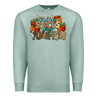 Seafoam Whatever spices your pumpkin Fall Premium Sweatshirt - NancyCooperArtShop