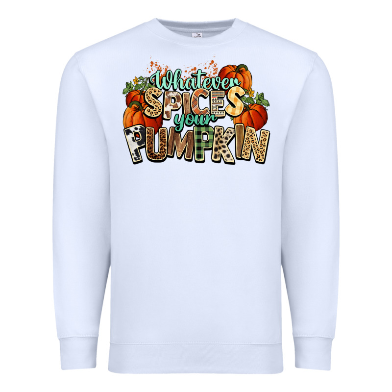 Whatever Spices Your Pumpkin Fall Premium Sweatshirt by NancyCooperArtShop | Teevron