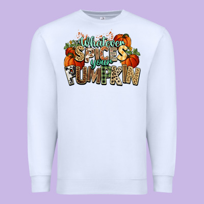 Whatever Spices Your Pumpkin Fall Premium Sweatshirt Designed By Nancycooperartshop