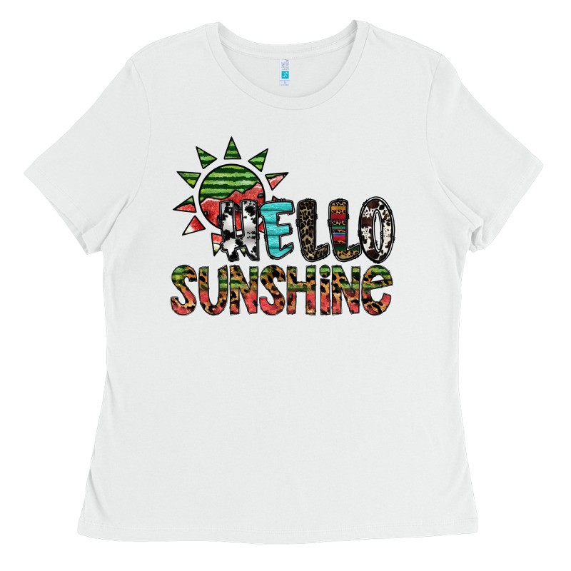 Hello Sunshine Ladies Tee by SublimationCraftShop | Teevron