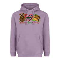 Lavender Peace love tacos Heavyweight Hoodie - NancyCooperArtShop