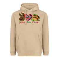 Mushroom Peace love tacos Heavyweight Hoodie - NancyCooperArtShop