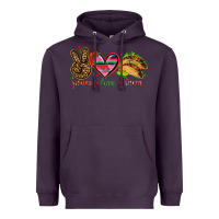 Plum Peace love tacos Heavyweight Hoodie - NancyCooperArtShop