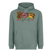 Sage Peace love tacos Heavyweight Hoodie - NancyCooperArtShop