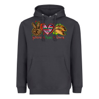 Smoke Peace love tacos Heavyweight Hoodie - NancyCooperArtShop