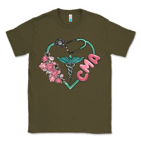 Army Green cma  heart Classic Tee - MaliasSmallBusiness