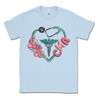 Dusty Blue cma  heart Classic Tee - MaliasSmallBusiness