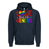 Navy love has no gender Zipper Hoodie - Artiststas