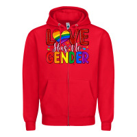 Red love has no gender Zipper Hoodie - Artiststas