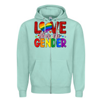 Seafoam love has no gender Zipper Hoodie - Artiststas