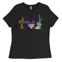 Black Faith love Freedom 4th of july Ladies Tee - CowGirlArtShop