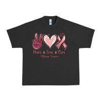 Pigment Black Peace Love Cure Uterine Cancer Urban Heavy Tee - Jasminsmagicworld