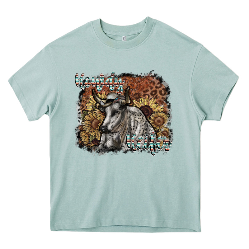 Howdy Heifer Heavy Core Tee by SublimationCraftShop | Teevron
