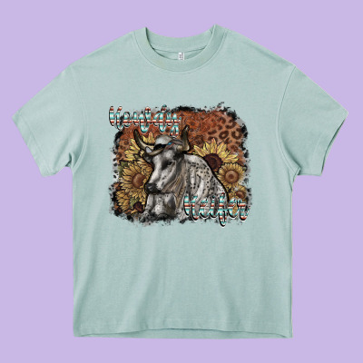 Howdy Heifer Heavy Core Tee Designed By Sublimationcraftshop