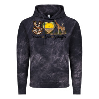 Cloud Black Peace Love Giraffes Vintage Hoodie - LillyAllenDesigns