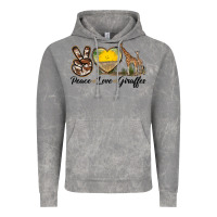 Cloud Rock Peace Love Giraffes Vintage Hoodie - LillyAllenDesigns