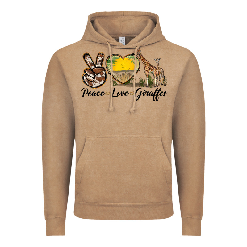 Peace Love Giraffes Vintage Hoodie by LillyAllenDesigns | Teevron