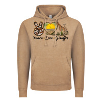 Vintage Coffee Peace Love Giraffes Vintage Hoodie - LillyAllenDesigns