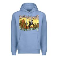 Colony Blue Ain't goin down til the sun comes up Cowboy Premium Hoodie - HowdyJamesFarm