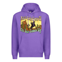 Purple Ain't goin down til the sun comes up Cowboy Premium Hoodie - HowdyJamesFarm